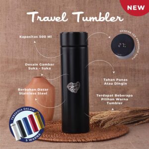 Tumbler LED - Grafir 1 Sisi/Tampak/Bagian